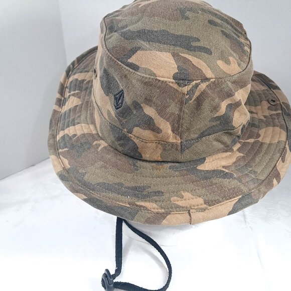 Volcom Stone Bucket Boonie Hat Camo Camouflage fishing Camp Hike Boat sun O/s - Picture 5 of 13